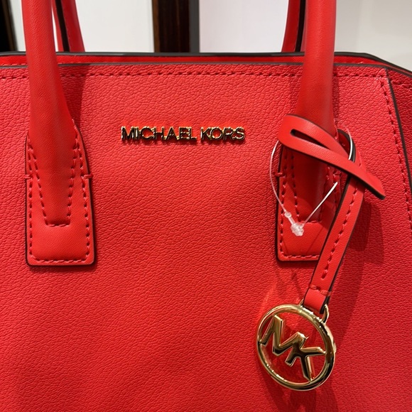 Michael Kors Avril Small Signature PVC Top Zip Satchel Crossbody Bag - Picture 3 of 16